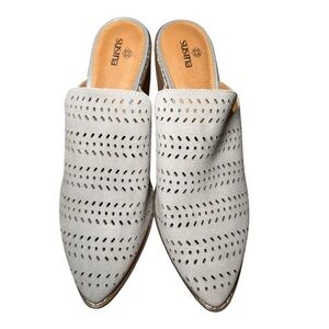 Susina Women's Perforated Grey Mules